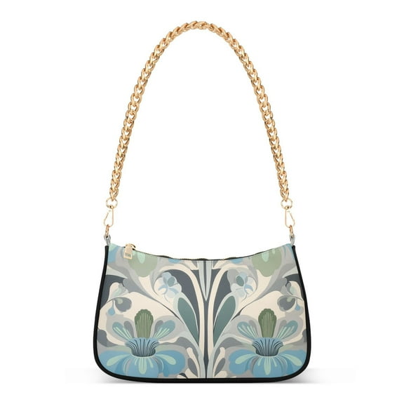 FORMRS Womens Shoulder Bag with Chain Strap Clutch Purse Cute Tote Handbag, Vibrant Abstract Design