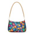 thumbnail image 1 of FORMRS Womens Shoulder Bag with Chain Strap Clutch Purse Cute Tote Handbag, Vibrant Art Leaves Pattern, 1 of 7