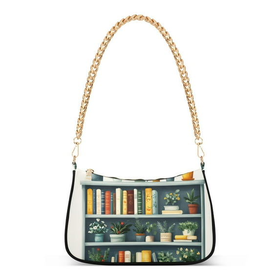 FORMRS Womens Shoulder Bag with Chain Strap Clutch Purse Cute Tote Handbag, White Shelf