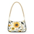 thumbnail image 1 of FORMRS Womens Shoulder Bag with Chain Strap Clutch Purse Cute Tote Handbag, White Watercolor Sunflowers, 1 of 7