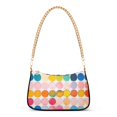 thumbnail image 1 of FORMRS Womens Shoulder Bag with Chain Strap Clutch Purse Cute Tote Handbag, Yellow Circles, 1 of 7