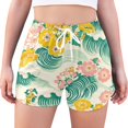 thumbnail image 1 of FORMRS Womens Swim Shorts Mesh Liner Quick Dry Casual Beach Board Bottom with Pockets, Sizes S-2XL, Floral Wave, 1 of 9