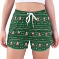 thumbnail image 1 of FORMRS Womens Swim Shorts Mesh Liner Quick Dry Casual Beach Board Bottom with Pockets, Sizes S-2XL, Green Christmas Trees, 1 of 9