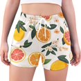 thumbnail image 1 of FORMRS Womens Swim Shorts Mesh Liner Quick Dry Casual Beach Board Bottom with Pockets, Sizes S-2XL, Orange Slices, 1 of 9