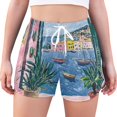 thumbnail image 1 of FORMRS Womens Swim Shorts Mesh Liner Quick Dry Casual Beach Board Bottom with Pockets, Sizes S-2XL, Pink Window, 1 of 9