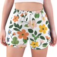 thumbnail image 1 of FORMRS Womens Swim Shorts Mesh Liner Quick Dry Casual Beach Board Bottom with Pockets, Sizes S-2XL, Retro Colorful Flowers, 1 of 9