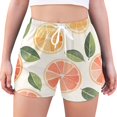 thumbnail image 1 of FORMRS Womens Swim Shorts Mesh Liner Quick Dry Casual Beach Board Bottom with Pockets, Sizes S-2XL, Watercolor Orange, 1 of 9