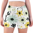 thumbnail image 1 of FORMRS Womens Swim Shorts Mesh Liner Quick Dry Casual Beach Board Bottom with Pockets, Sizes S-2XL, White Flower, 1 of 9