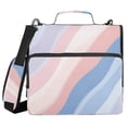 thumbnail image 1 of FORMRS Zipper Binder with Shoulder Strap 2-inch Ring 500 Sheet Capacity File Bag, Abstract Blue, 1 of 5
