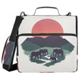 thumbnail image 1 of FORMRS Zipper Binder with Shoulder Strap 2-inch Ring 500 Sheet Capacity File Bag, Abstract Elephant, 1 of 5
