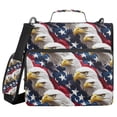 thumbnail image 1 of FORMRS Zipper Binder with Shoulder Strap 2-inch Ring 500 Sheet Capacity File Bag, American Eagle Pattern, 1 of 5