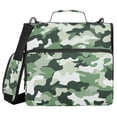 thumbnail image 1 of FORMRS Zipper Binder with Shoulder Strap 2-inch Ring 500 Sheet Capacity File Bag, Army Green Camouflage Pattern, 1 of 5