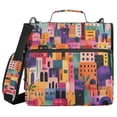 thumbnail image 1 of FORMRS Zipper Binder with Shoulder Strap 2-inch Ring 500 Sheet Capacity File Bag, Art Buildings, 1 of 5