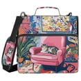 thumbnail image 1 of FORMRS Zipper Binder with Shoulder Strap 2-inch Ring 500 Sheet Capacity File Bag, Art Cat, 1 of 5