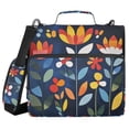 thumbnail image 1 of FORMRS Zipper Binder with Shoulder Strap 2-inch Ring 500 Sheet Capacity File Bag, Art Flowers, 1 of 5