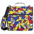 thumbnail image 1 of FORMRS Zipper Binder with Shoulder Strap 2-inch Ring 500 Sheet Capacity File Bag, Art Triangles, 1 of 5