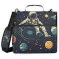 thumbnail image 1 of FORMRS Zipper Binder with Shoulder Strap 1.5-inch Ring 500 Sheet Capacity File Bag, Astronaut Space, 1 of 5