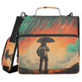 thumbnail image 1 of FORMRS Zipper Binder with Shoulder Strap 2-inch Ring 500 Sheet Capacity File Bag, Astronaut in Rain, 1 of 5
