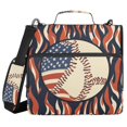 thumbnail image 1 of FORMRS Zipper Binder with Shoulder Strap 2-inch Ring 500 Sheet Capacity File Bag, Baseball Pattern, 1 of 5