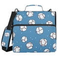 thumbnail image 1 of FORMRS Zipper Binder with Shoulder Strap 2-inch Ring 500 Sheet Capacity File Bag, Baseballs Pattern, 1 of 5