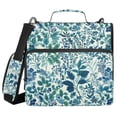 thumbnail image 1 of FORMRS Zipper Binder with Shoulder Strap 2-inch Ring 500 Sheet Capacity File Bag, Beautiful Leaves Pattern, 1 of 5