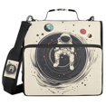thumbnail image 1 of FORMRS Zipper Binder with Shoulder Strap 2-inch Ring 500 Sheet Capacity File Bag, Beige Astronaut Space, 1 of 5