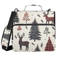 thumbnail image 1 of FORMRS Zipper Binder with Shoulder Strap 2-inch Ring 500 Sheet Capacity File Bag, Beige Christmas Forest, 1 of 5