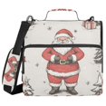thumbnail image 1 of FORMRS Zipper Binder with Shoulder Strap 2-inch Ring 500 Sheet Capacity File Bag, Beige Christmas Santa, 1 of 5