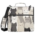 thumbnail image 1 of FORMRS Zipper Binder with Shoulder Strap 2-inch Ring 500 Sheet Capacity File Bag, Beige Cute Cats, 1 of 5