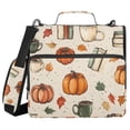 thumbnail image 1 of FORMRS Zipper Binder with Shoulder Strap 2-inch Ring 500 Sheet Capacity File Bag, Beige Fall Coffee, 1 of 5