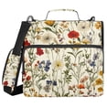 thumbnail image 1 of FORMRS Zipper Binder with Shoulder Strap 2-inch Ring 500 Sheet Capacity File Bag, Beige Floral, 1 of 5