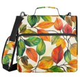 thumbnail image 1 of FORMRS Zipper Binder with Shoulder Strap 2-inch Ring 500 Sheet Capacity File Bag, Beige Leaves, 1 of 5