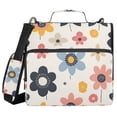 thumbnail image 1 of FORMRS Zipper Binder with Shoulder Strap 2-inch Ring 500 Sheet Capacity File Bag, Beige Retro Flower, 1 of 5