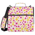 thumbnail image 1 of FORMRS Zipper Binder with Shoulder Strap 2-inch Ring 500 Sheet Capacity File Bag, Beige Stars, 1 of 5