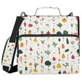 thumbnail image 1 of FORMRS Zipper Binder with Shoulder Strap 2-inch Ring 500 Sheet Capacity File Bag, Beige Vegetables Pattern, 1 of 5