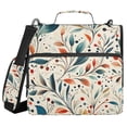 thumbnail image 1 of FORMRS Zipper Binder with Shoulder Strap 2-inch Ring 500 Sheet Capacity File Bag, Beige Whimsical Leaves, 1 of 5