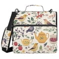 thumbnail image 1 of FORMRS Zipper Binder with Shoulder Strap 2-inch Ring 500 Sheet Capacity File Bag, Birds and Teapots, 1 of 5