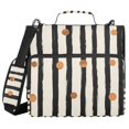 thumbnail image 1 of FORMRS Zipper Binder with Shoulder Strap 2-inch Ring 500 Sheet Capacity File Bag, Black Abstract Stripes, 1 of 5