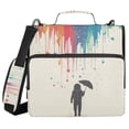 thumbnail image 1 of FORMRS Zipper Binder with Shoulder Strap 2-inch Ring 500 Sheet Capacity File Bag, Black Astronaut, 1 of 5