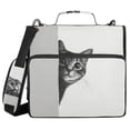 thumbnail image 1 of FORMRS Zipper Binder with Shoulder Strap 2-inch Ring 500 Sheet Capacity File Bag, Black Cute Cat, 1 of 5