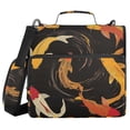thumbnail image 1 of FORMRS Zipper Binder with Shoulder Strap 2-inch Ring 500 Sheet Capacity File Bag, Black Fish Pattern, 1 of 5