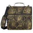 thumbnail image 1 of FORMRS Zipper Binder with Shoulder Strap 2-inch Ring 500 Sheet Capacity File Bag, Black Flower Pattern, 1 of 5
