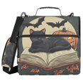 thumbnail image 1 of FORMRS Zipper Binder with Shoulder Strap 2-inch Ring 500 Sheet Capacity File Bag, Black Halloween Cat, 1 of 5