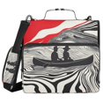 thumbnail image 1 of FORMRS Zipper Binder with Shoulder Strap 2-inch Ring 500 Sheet Capacity File Bag, Black Illusionary Boat, 1 of 5