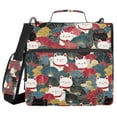 thumbnail image 1 of FORMRS Zipper Binder with Shoulder Strap 2-inch Ring 500 Sheet Capacity File Bag, Black Lucky Cat, 1 of 5