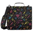 thumbnail image 1 of FORMRS Zipper Binder with Shoulder Strap 2-inch Ring 500 Sheet Capacity File Bag, Black Neon Lightning, 1 of 5