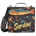 thumbnail image 1 of FORMRS Zipper Binder with Shoulder Strap 2-inch Ring 500 Sheet Capacity File Bag, Black Sardines Pattern, 1 of 5
