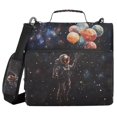 thumbnail image 1 of FORMRS Zipper Binder with Shoulder Strap 1.5-inch Ring 500 Sheet Capacity File Bag, Black Watercolor Space, 1 of 5