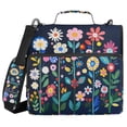 thumbnail image 1 of FORMRS Zipper Binder with Shoulder Strap 2-inch Ring 500 Sheet Capacity File Bag, Bloom Flowers, 1 of 5