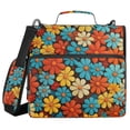 thumbnail image 1 of FORMRS Zipper Binder with Shoulder Strap 2-inch Ring 500 Sheet Capacity File Bag, Blooming Flowers, 1 of 5